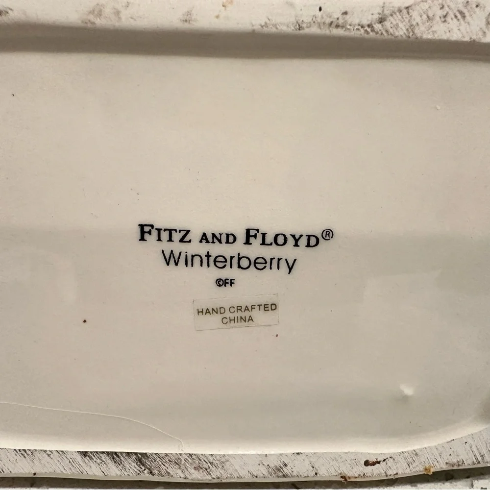 Fitz and Floyd Winterberry‎ Napkin Holder Christmas Santa Holidays Vintage